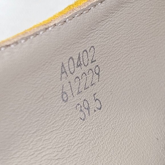 Shoes   Boden Florrie Suede 2” Kitten Heel Slingbacks EU39.5 US8.5 Navy & Yellow - Picture 15 of 16